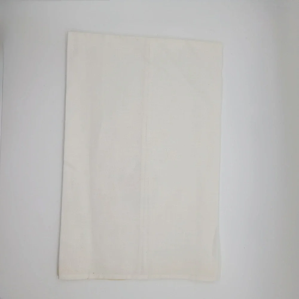 Vintage Embroidered Floral Hand  Towel White Linen Yellow Scalloped‎ Edge Roses